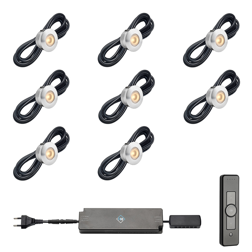 Aragon ab | inbouwspot | rond zilver | warmwit | dimbaar | set van 6, 8, 10 of 12 stuks | OutdoorCore+