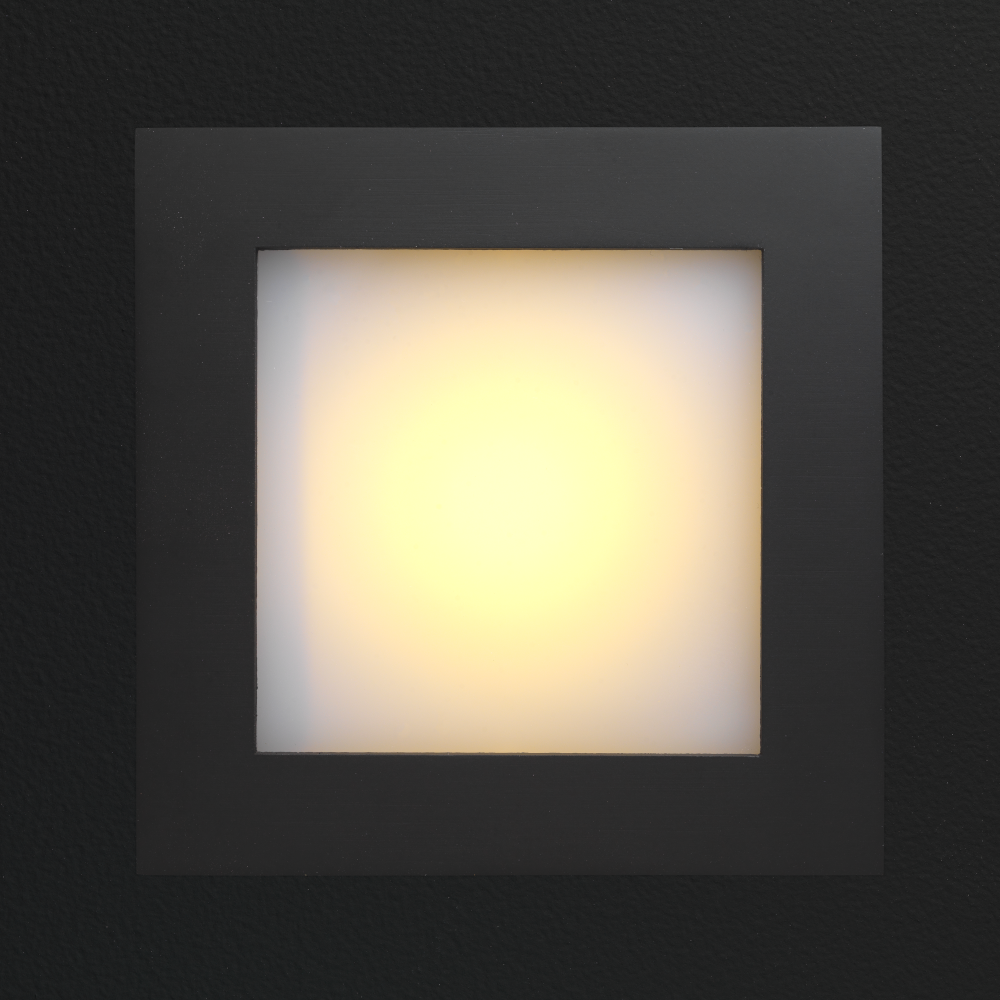 Cree LED Treppenbeleuchtung Bilbao | Schwarz | Eckig | Warm Weiß | 1 Watt