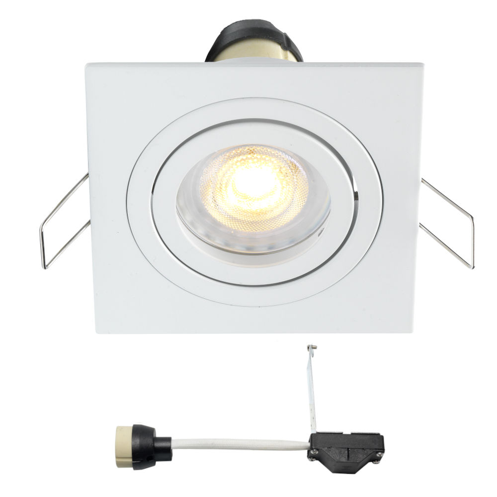 Coblux LED inbouwspot | vierkant | warmwit | 4 watt | dimbaar | diverse kleuren