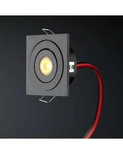 Cree LED pergola spot encastrable Soria noir los | carré | blanc chaud | 3 watts