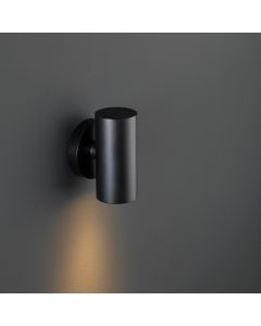 Aledo | wall light | round black | down | warm white | OutdoorCore+