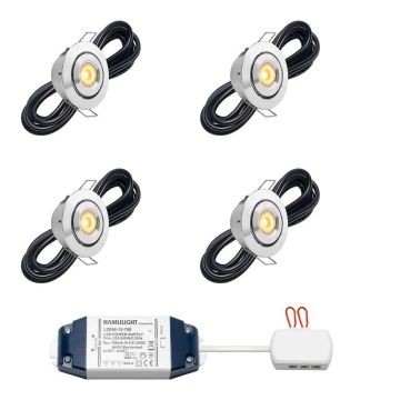 Cree LED recessed spotlight Toledo bas | tiltable | warm white | set of 4, 6, 8, 10 or 12 pieces