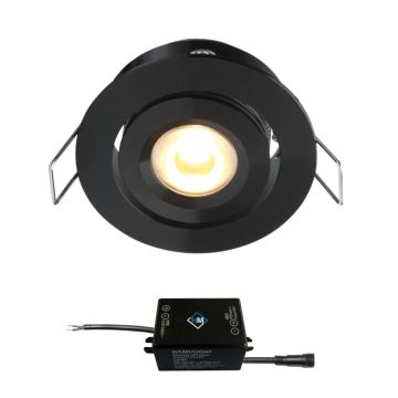 Cree LED Einbaustrahler Toledo schwarz in | Warm Weiß | 3 Watt | Dimmbar | Kippbar