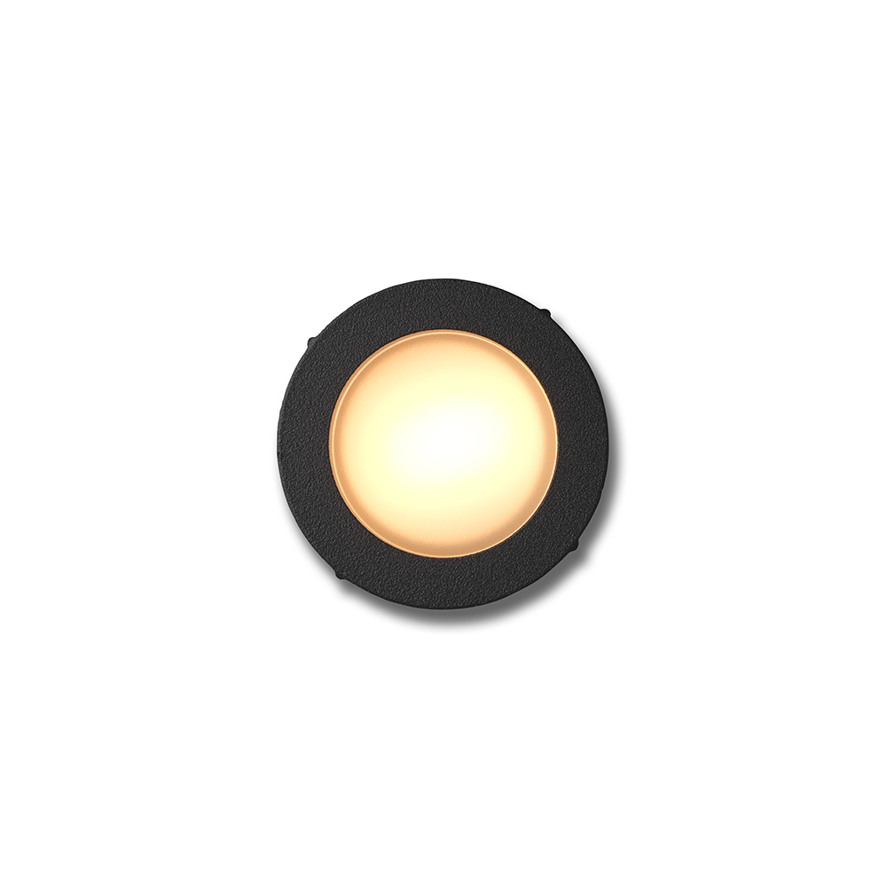Beja | ground light | circle black | warm white | OutdoorPro+ | 12 volts