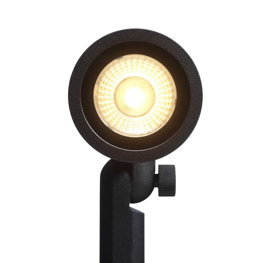 Nisa | prikspot | rechte kap zwart | warmwit | dimbaar | OutdoorPro+ | 12 volt
