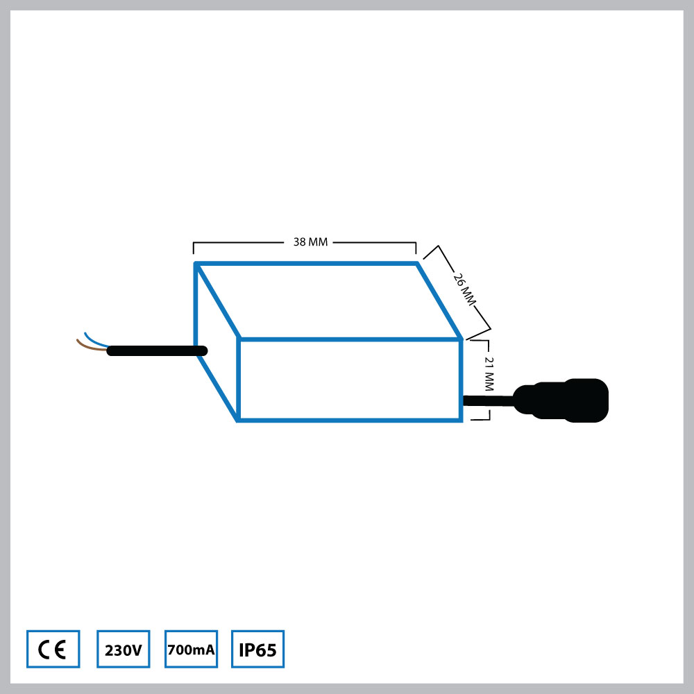 Hamulight LED transformator | 4 watt | 700 mA