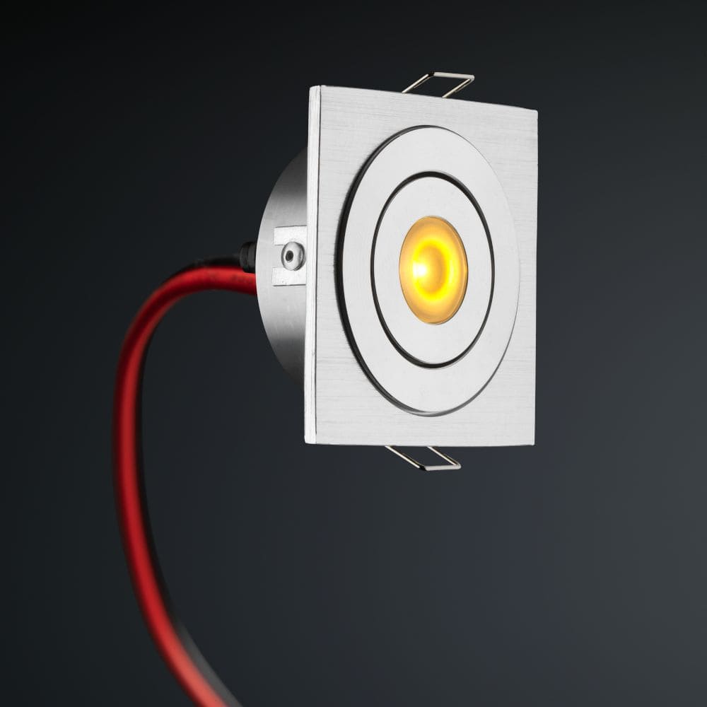 Cree LED inbouwspot Soria in | vierkant | warmwit | 3 watt | dimbaar | kantelbaar | diverse kleuren
