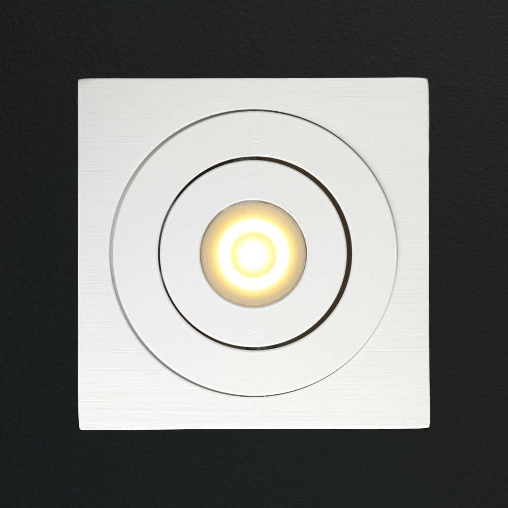 Cree LED Einbaustrahler Veranda Soria Eckig Weiß los | Warm Weiß | 3 Watt
