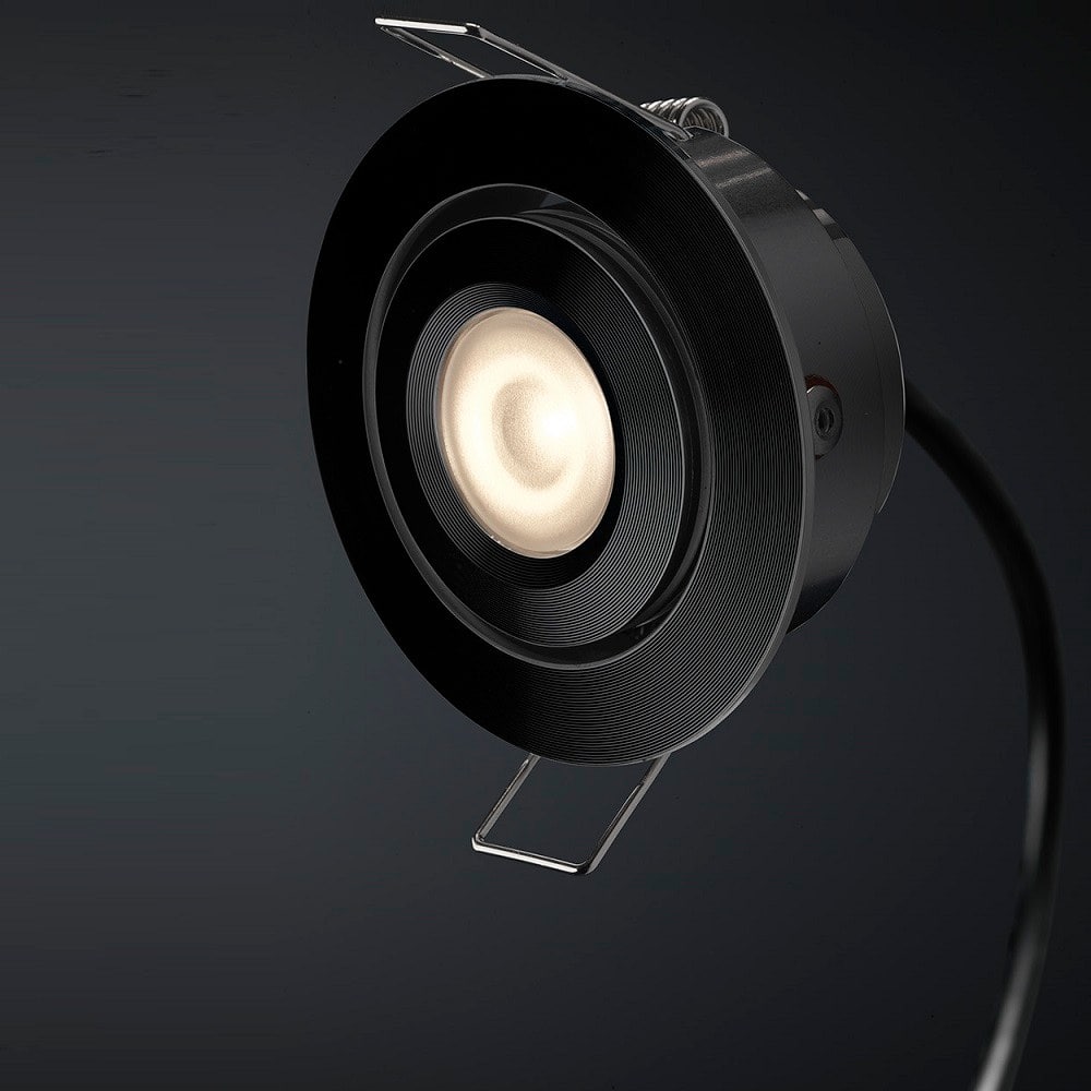 Cree LED spot encastrable Toledo noir bas | inclinable | blanc chaud | lot de 4, 6, 8, 10 ou 12 pièces