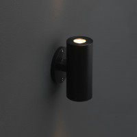 Cree LED wall lamp Amadora | black | warm white | round | 2 x 1,5 watt | up & down L2210