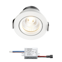 Sharp LED recessed spotlight Granada white | warm white | 4 watt | dimmable | tiltable L2164