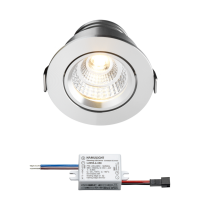 Sharp LED recessed spotlight Granada | warm white | 4 watt | dimmable | tiltable  L2163
